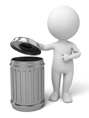 The 3d guy and a trash can