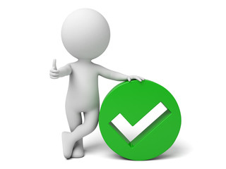 The 3d guy and a sign of right