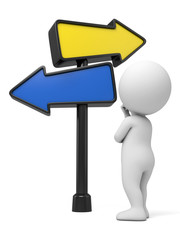 The 3d guy and a road sign © Jane