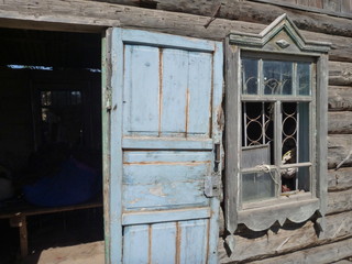 old house door and window