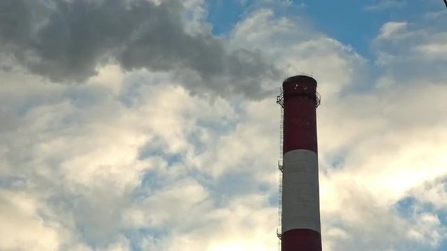 Industrial chimney smoke background