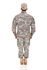 back view of military man