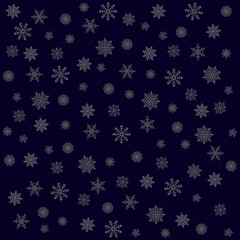 Elegant christmas background with silver snowflakes  2016