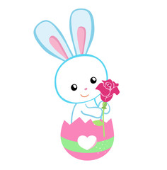 Small lovely rabbit. Cute Bunny.Vector illustration.