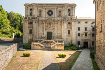 Obraz premium Monastery of Samos, an important monastery and important crossing point of the journey of santiago