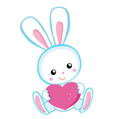 Small lovely rabbit. Cute Bunny.Vector illustration.