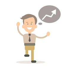 Businessman vector illustration in flat style