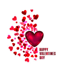 Text greetings on Valentine's Day. vector love background
