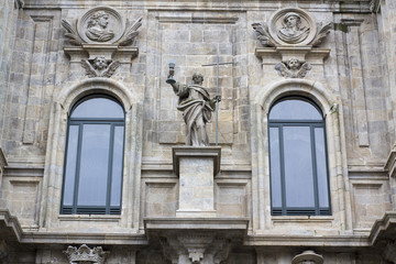 Fototapeta na wymiar Detalle de la Catedral de Santiago de Compostela