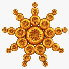 isolated shiny christmas tree decoration