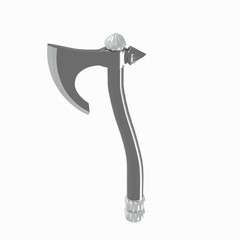 Medieval battle axe with gloss