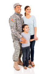 Fototapeta na wymiar american military family