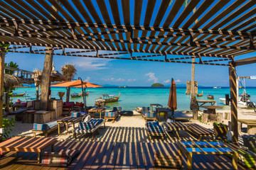 Beach bar at tropical island
