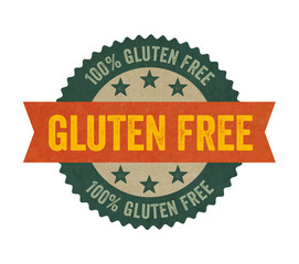 Label with the text Gluten free