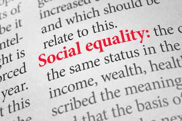 Definition of the term Social equality in a dictionary
