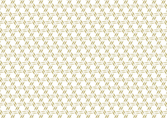 篭目模様のイラスト: 金色