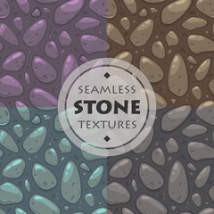 Stone vector textures set