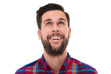 Obraz premium Man looking up