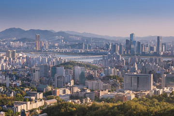 Fototapeta na wymiar Sunset of Seoul City , South Korea