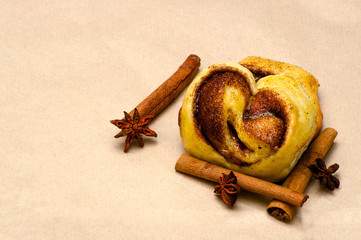 Baked buns on the table