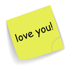 note message - love you
