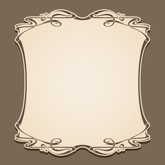 Vector art nouveau frame.