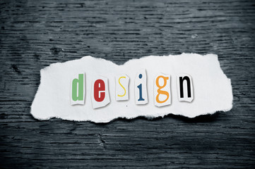 Concept mot créatif sur papier déchiré - design