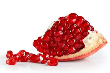 Pomegranate isolated on white background.