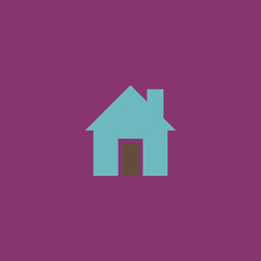 retro style home icon isolated 