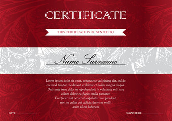Certificate and diploma template