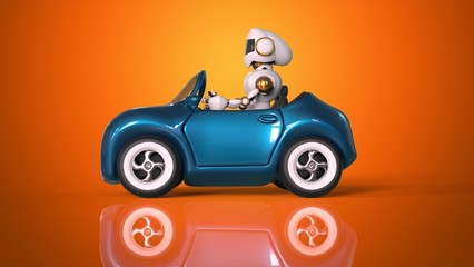 Obraz premium Robot driving