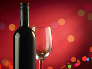 red wine with Christmas mood