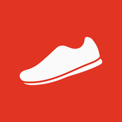 The sneaker icon. Shoes symbol. Flat