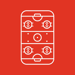 Ice Hockey Rink icon. Game symbol. Flat