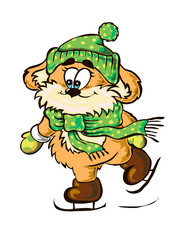 hamster skating winter