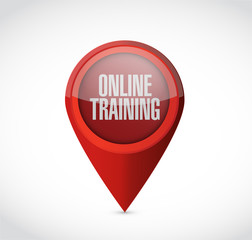 Online Training pointer sign concept