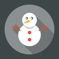 Snowman Icon Flat