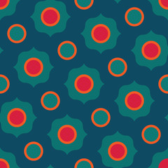 Vector modern seamless colorful geometry circle pattern, color abstract geometric background, pillow multicolored print, retro texture, hipster fashion design