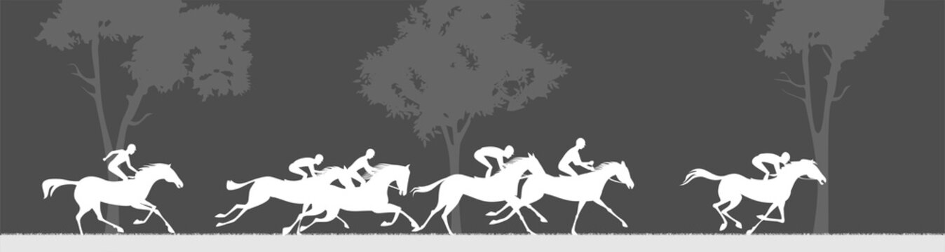 horse racing silhouette