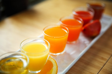fresh fruit juice drink desert for a healthy diet background