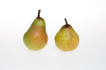 Two pear isolated on a white background