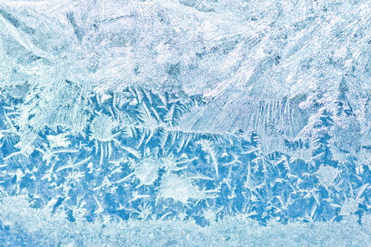 background Frosty pattern on glass
