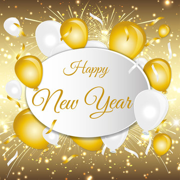 Happy New Year Vector Card