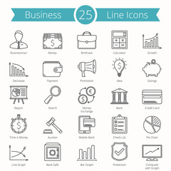 25 Business Line Icons
