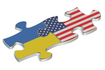 USA and Ukraine puzzles from flags