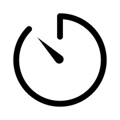 Camera countdown timer line art icon for apps and websites - obrazy, fototapety, plakaty