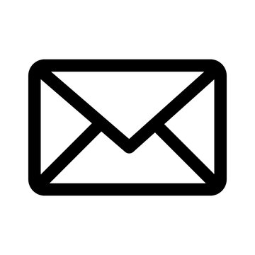 Message envelope line art icon for apps and websites