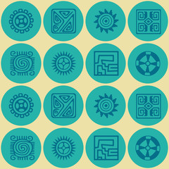 Seamless pattern with American Indians art and ethnic ornaments for your design