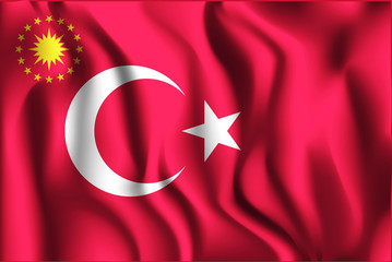Turkey Variant Flag. Rectangular Shape Icon
