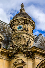 Fototapeta premium Architectural fragments of famous Chateau de Chantilly (1560).